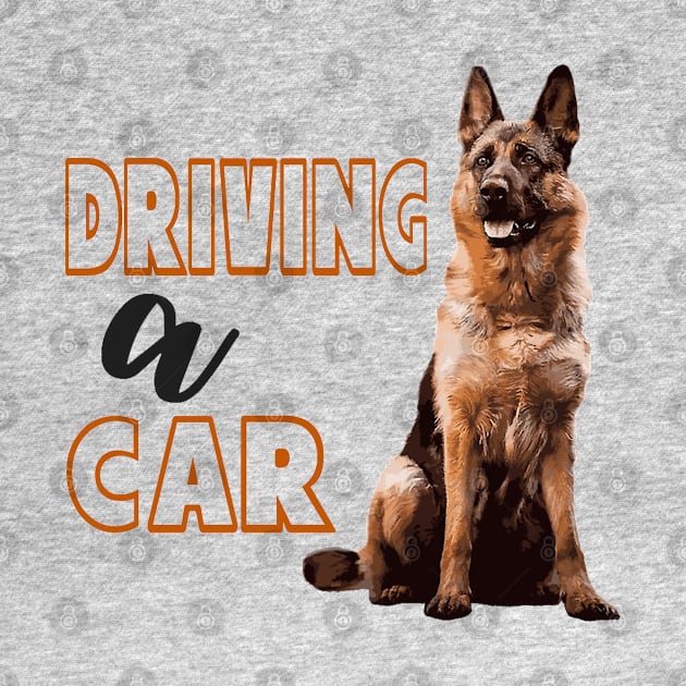 Dog Driving A Car by KidzyAtrt